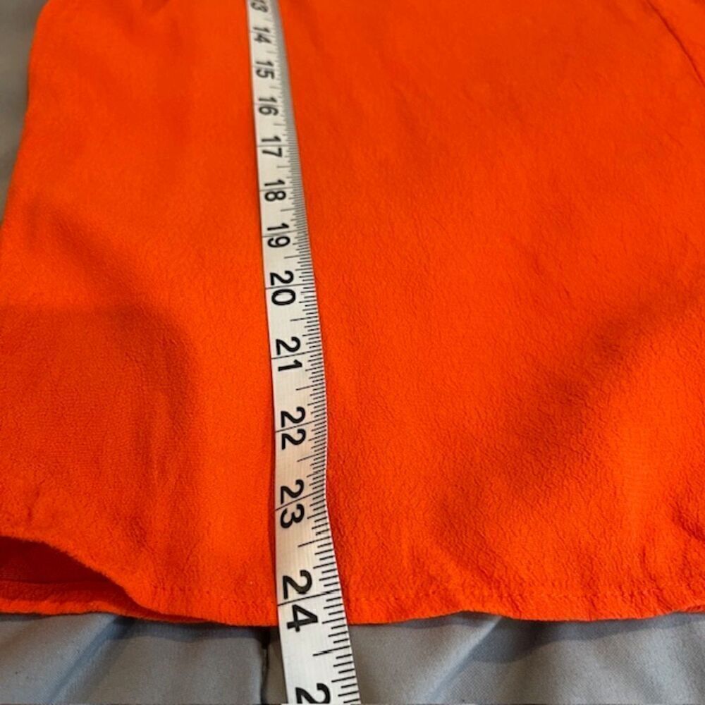 Article Crepe Blouse Split Neck Pintuck Detail Breezy Orange Size Small - Picture 7 of 8